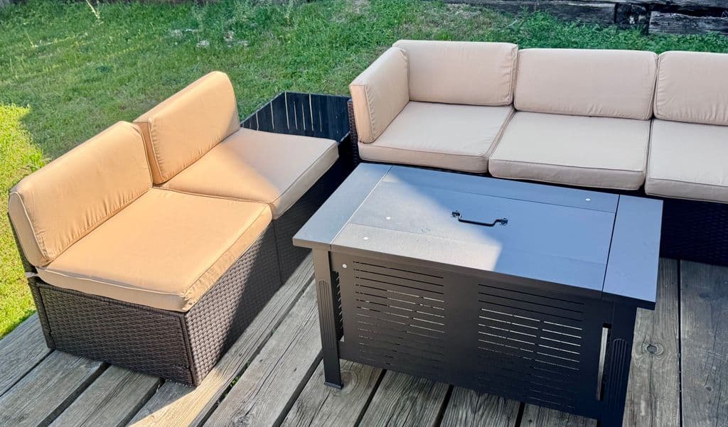 Completed outdoor furniture assembly project